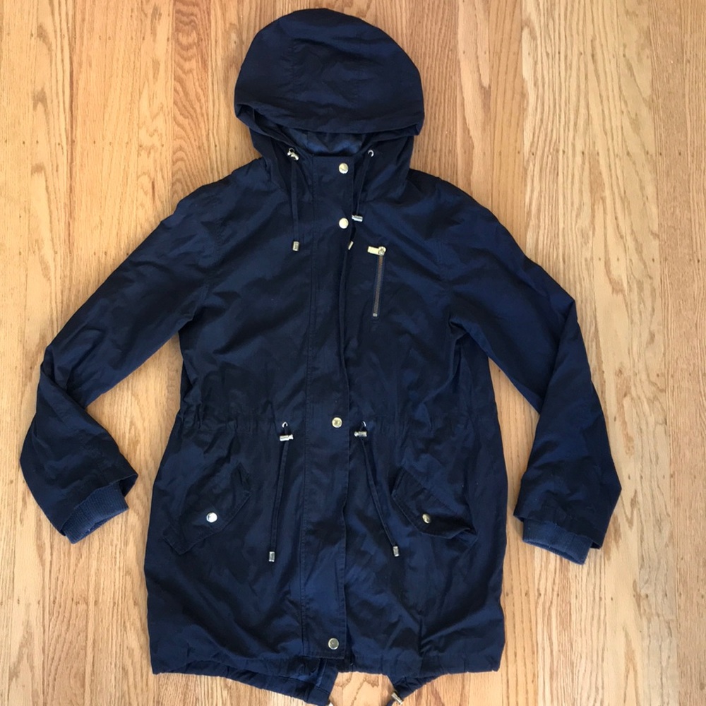 Super Cute Navy Hooded Parka